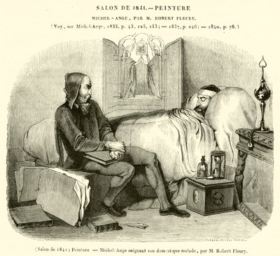 Salon von 1841, Malerei, Michelangelo pflegt seinen kranken Diener von French School
