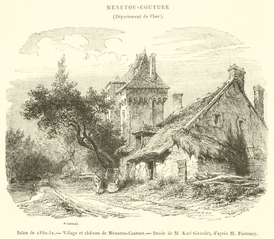 Salon von 1850-51, Dorf und Schloss von Menetou-Couture von French School