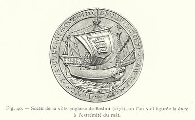 Siegel der englischen Stadt Boston von French School