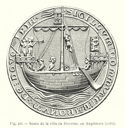 Siegel der Stadt Dover, England von French School