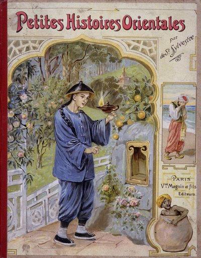 Szene aus „Kleine orientalische Geschichten“, arabische Erzählungen aus 1001 Nacht. An Silvester. von French School