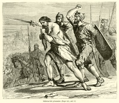 Zedekia gefangen genommen von French School