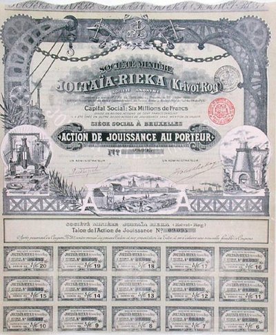 Aktienzertifikat für die französisch-russische 