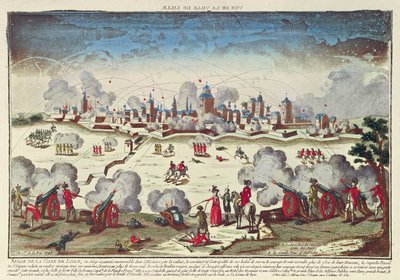 Belagerung und Bombardierung von Lille durch Albert von Sachsen-Teschen, September-Oktober 1792 von French School
