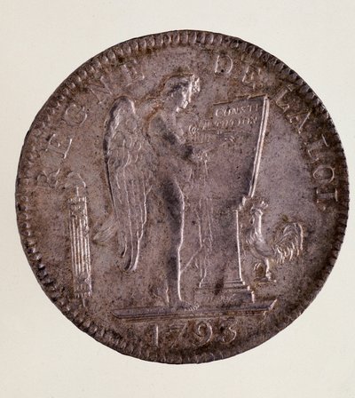Silberner französischer Ecu, französische Republik (1793-1804) von French School