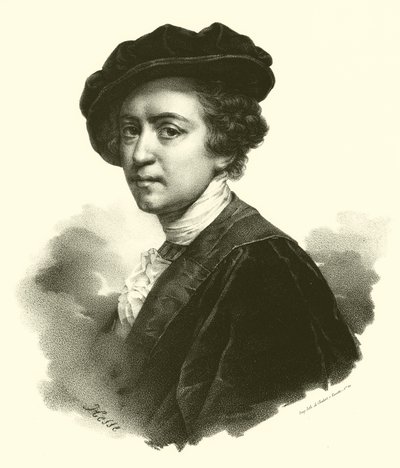 Porträt von Sir Joshua Reynolds (Gravur) von French School