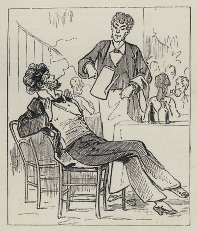 Rauchen in einem Café von French School