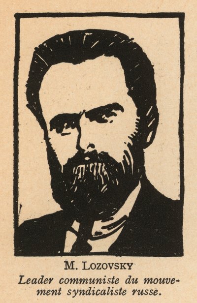 Solomon Lozovsky, russischer bolschewistischer Revolutionär und sowjetischer Politiker, Generalsekretär der Roten Internationalen Arbeiterunion (Profintern) von French School
