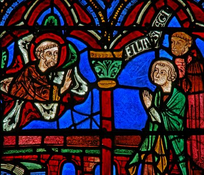 St. Cheron Fenster: Erscheint an seinem Grab von French School