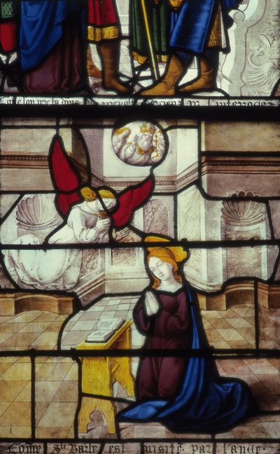 Buntglasfenster der St. Barbara Kapelle, Kirche Notre-Dame de Semur-en-Auxois von French School