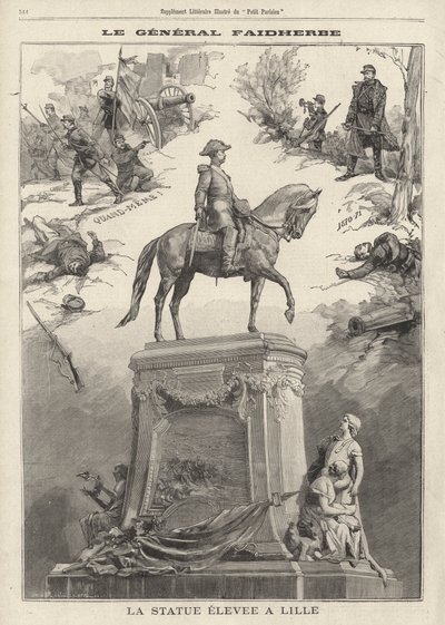 Statue des französischen Generals und Kolonialgouverneurs Louis Faidherbe in Lille errichtet von French School
