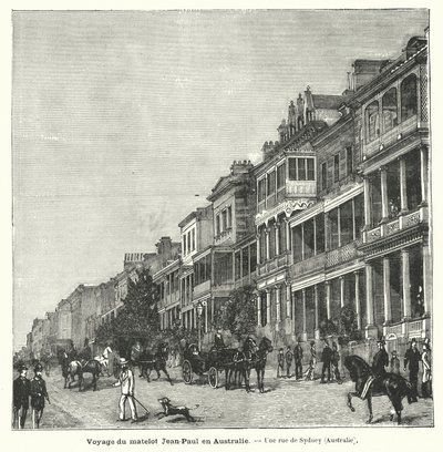 Straße in Sydney, New South Wales, Australien (Gravur) von French School