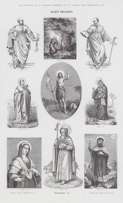 Religiöse Themen (Gravur) von French School