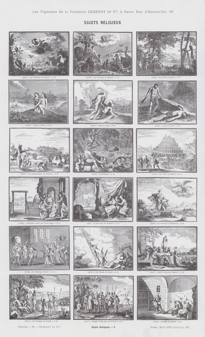 Religiöse Themen (Gravur) von French School