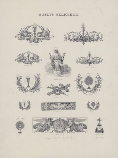 Religiöse Themen (Gravur) von French School