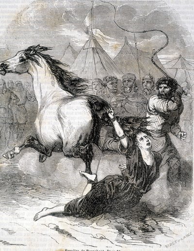 Hinrichtung von Brunehaut (oder Brunehilde) (613) - in „Histoire de France“ von L.-P. Anquetil von French School
