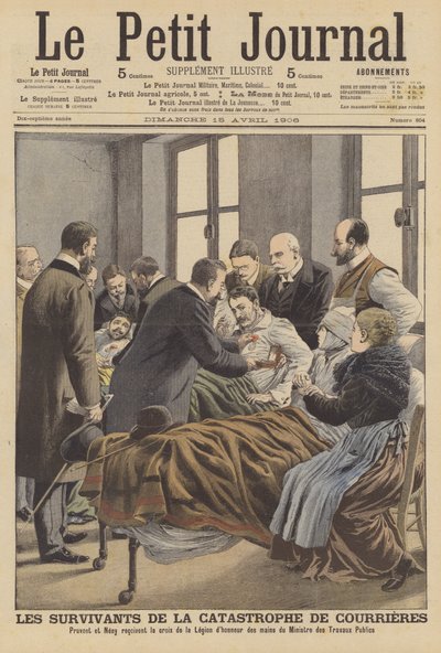 Überlebende des Courrieres-Grubenunglücks von French School