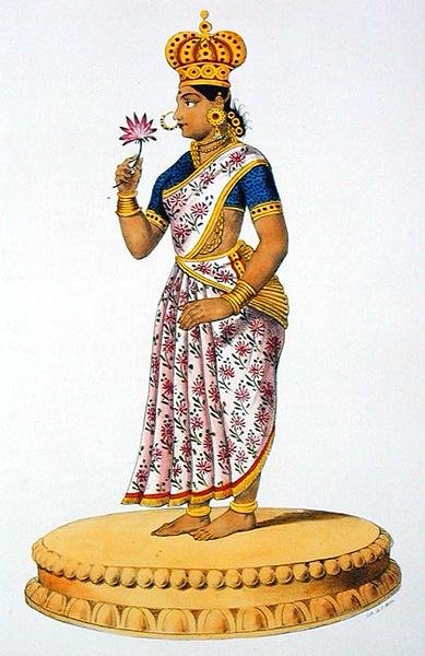 Tchitralekha, Frau von Kouvera, graviert von C. de Motte (1785-1836) von French School