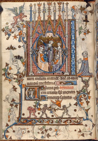 Die Anbetung der Könige, aus dem St Omer Stundenbuch, MS 36684, f.46v von French School