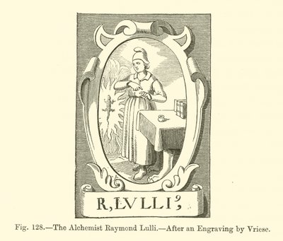 Der Alchemist Raymond Lulli (Gravur) von French School