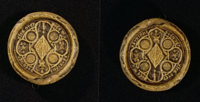 Das Wappensiegel von Jeanne de Penthievre, Herzogin der Bretagne und Gräfin von Goello, 1369 von French School