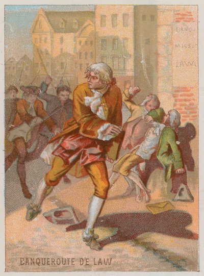 Der Bankrott von John Law von Lauriston von French School