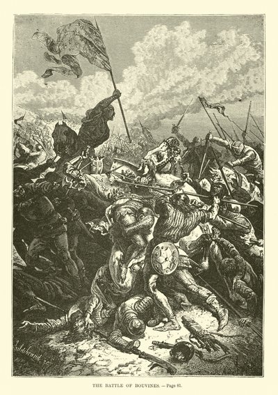 Die Schlacht von Bouvines von French School