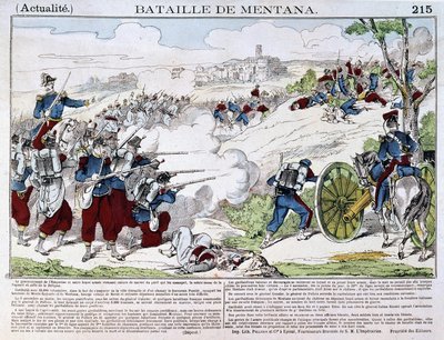 Die Schlacht von Mentana am 3. November von French School