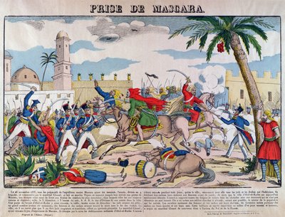 Die Eroberung von Mascara durch die Franzosen unter dem Kommando von Bertrand Clauzel im Jahr 1835 von French School