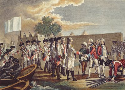 Die Eroberung von Senegal, graviert von Nicholas Ponce (1746-1831) 1799 von French School