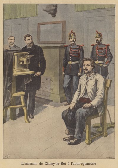 Der Mörder von Choisy-le-Roi wird fotografiert von French School