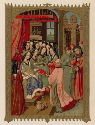 Der Hof von Maria von Anjou, Ehefrau von Karl VII. von French School