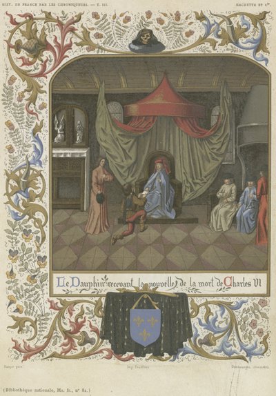 Der Dauphin erhält Nachricht vom Tod Karls VI. von French School