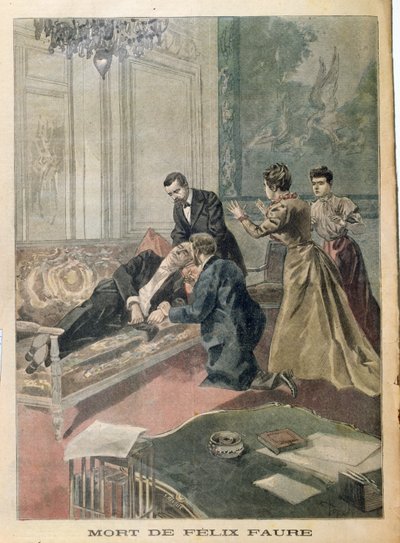 Der Tod von Félix Faure (1841-99) aus Le Petit Journal, 26. Februar 1899 von French School