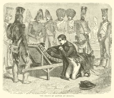 Der Tod von Lannes bei Essling (Gravur) von French School