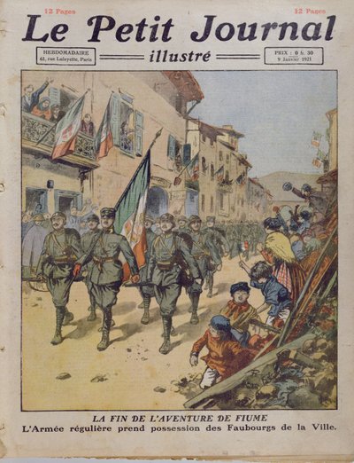 Das Ende des Fiume-Abenteuers, aus Le Petit Journal, 9. Januar 1921 von French School