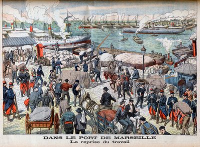 Das Ende des Streiks in Marseille, Illustration aus 