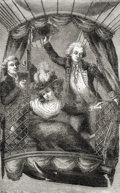 Der erste Ballonaufstieg in England, 15. September 1784, aus 