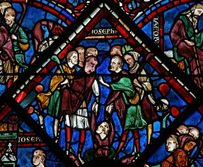 Das Joseph-Fenster: Er wird von seinen Brüdern in eine Grube geworfen von French School