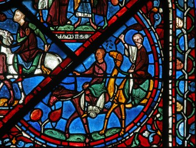 Das Joseph-Fenster: Seine Brüder kehren aus Ägypten zurück von French School