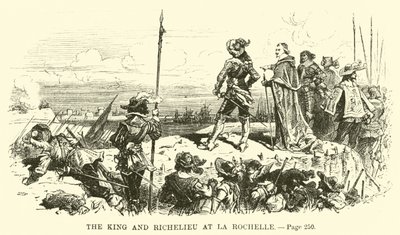 Der König und Richelieu in La Rochelle von French School