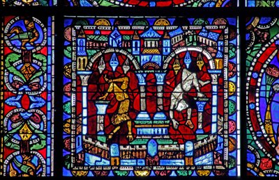 Das Leben Christi Fenster: Der Fall der Idole von French School