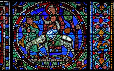 Das Leben Christi Fenster: Flucht nach Ägypten - die Rückkehr von French School