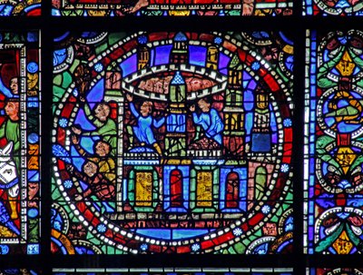 Das Leben Christi Fenster: Die Stadt Jerusalem von French School