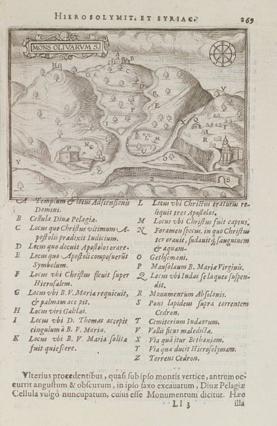 Der Ölberg, Jerusalem, aus Itinerarium Hierosolymitanum, von J. Cotovico, 1619 von French School