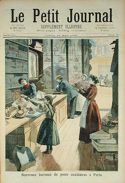 Das neue Hilfspostamt in Paris, aus Le Petit Journal, 18. Mai 1894 von French School