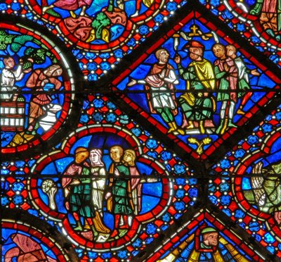 Das Noah-Fenster: Die Entdeckung des Weinstocks von French School