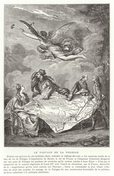 Die Teilung Polens, 1772 von French School