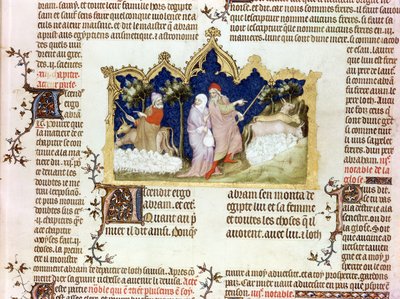 Die Trennung von Abraham und Lot, aus der Bibel von Jean de Sy, ca. 1355 von French School