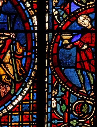 Das St. Lubin Fenster: Die Stifter - Winzer von French School